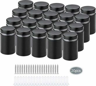 OEM 20 Piezas De Separadores De Vidrio, Tornillos Publicitarios De Acero Inoxidable, Clavos, Tornillos Publicitarios Para Letreros De Vidrio, Fijaciones D