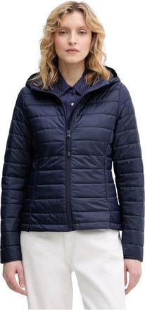 Benetton Gewatteerd jack met capuchon - Dames - Jassen - Blauw - Maat: XS Polyamide