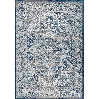 Jonathan Y Designs Modern Persian Vintage Medallion Area Rug in Navy /light Gray at Nordstrom, Size 3Ft 0In X 5Ft 0In
