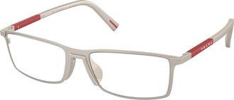 Prada Demo Rectangular Mens Eyeglasses PS 53QV 18X1O1 55