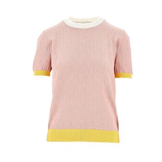 Fendi Jacquard FF knit T-shirt Woman 40