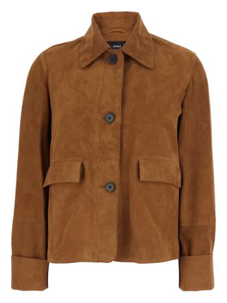 Arma pocket suede jacket - women - Goat Skin - 38 - Brown