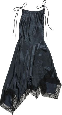 Acne Studios Abito asimmetrico con bordo in pizzo - Blu