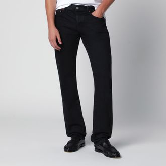 Saint Laurent Black straight-leg jeans in cotton
