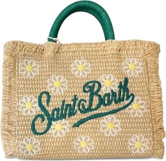 MC2 Saint Barth Handbags, female, Multicolor, Size: ONE SIZE Vanity Mini Straw N