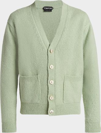 Tom Ford Mens Wool-Blend Knit Cardigan