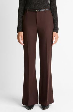Vince Mid Rise Flare Pants in Black Grape at Nordstrom, Size 12