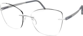Silhouette Blend Brillen in Zilver Grafiet - unisex - Brillen - Grijs - 55 MM - Accessoires