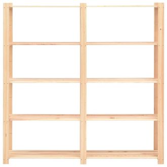 Berkfield Home Durable 5-Tier Storage Rack 170x38x170 cm Solid Pinewood 500 kg in Beige | Size: 170 x 38 x 170 cm