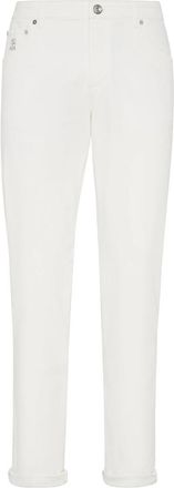 Brunello Cucinelli Logo-embroidered Regular-fit Jeans