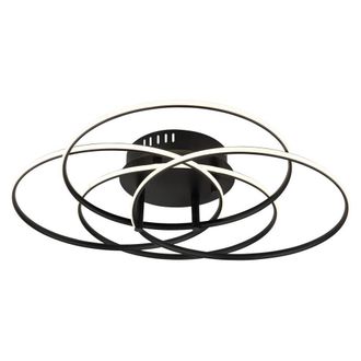 Netlighting Kombos 51.5cm Semi Flush Ceiling Light Matt Black 4x LED 4000K