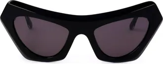 Marni 56mm Cat Eye Sunglasses in Black /Grey at Nordstrom Rack