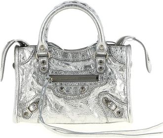 Balenciaga Silver Le City Nano Satchel