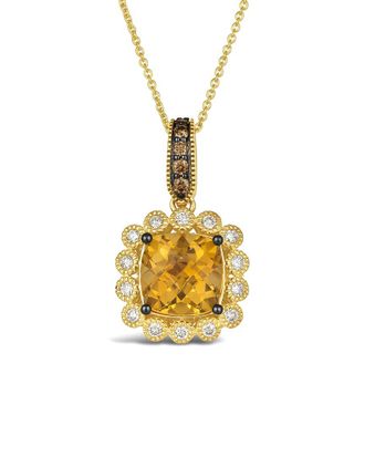 Le Vian 14K 3.24 ct. tw. Diamond & Citrine Pendant