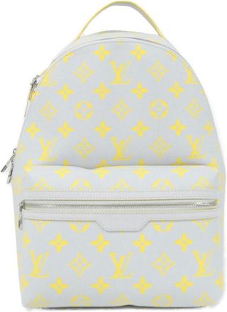 Louis Vuitton Gray Jaune Coated Canvas Backpack (Pre-Owned)