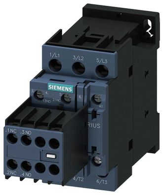 SIEMENS Contactor, Ac-3e, 12 A/5,5 Kw/400v, 3 Polos, Ac 230v/50hz, 2na+2nc, Conexi&oacute;n Por Tornillo, 3rt20241ap04