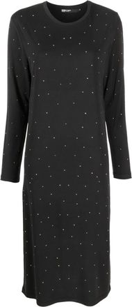 Bimba & Lola glitter embellished long-sleeve dress - women - Polyester/Modal - L - Grey