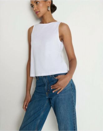 Nation Ltd Sammi Tie Back Tank In Optic White