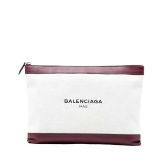 Balenciaga Pre-owned Clutches, female, White, Size: ONE SIZE Pre-owned Navy Clip M