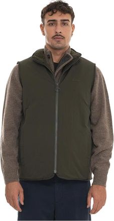 Barbour Jassen, Heren, Groen, XL, Polyester, Omkeerbaar Fleece Gilet