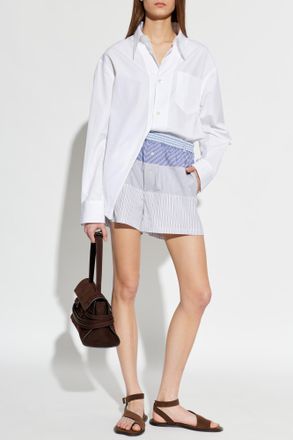 Moschino Patterned Shorts, Womens, Blue