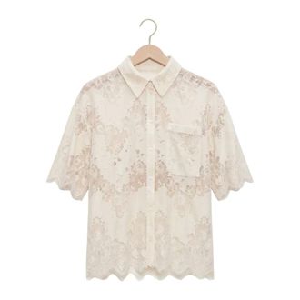 Edited Edited, Dames, Blouses & Shirts, Beige, Maat: S