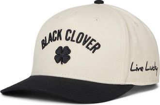 Black Clover Timeless 1 Adjustable Hat Baseball Caps Creme/Black Hat/3d Embroidery, Cotton/Nylon/Spandex