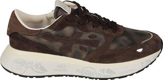 Premiata Lauryn Dark Brown Calfskin Mesh Sneakers