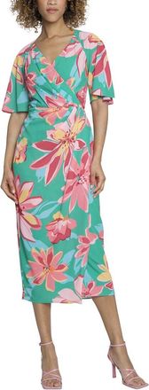 Maggy London Freesia Floral Midi Dress
