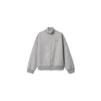 Miu Miu Cashmere And Jersey Zipper Cardigan, Woman, Grey, Size 36