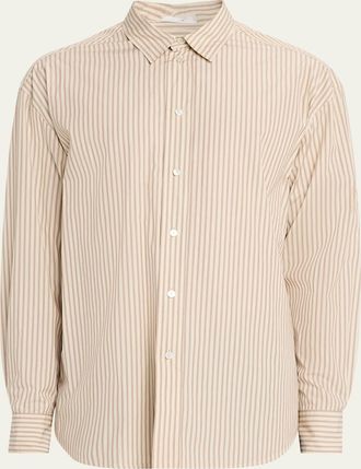 The Row Mens Granada Cotton Pinstripe Sport Shirt