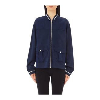 Liu Jo Bomberjack met Gestreepte Randen - Dames - Bomber jackets - Blauw - S - Jassen
