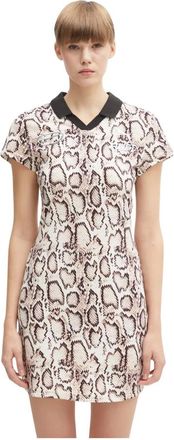 Puma Snakeskin Futbol Jurk - Dames - Tenniskleding - Beige - XS - Katoen - Fitness