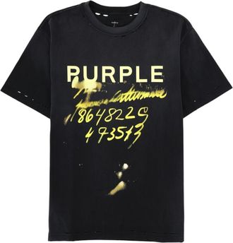 Purple Black Graphic Logo T-Shirt