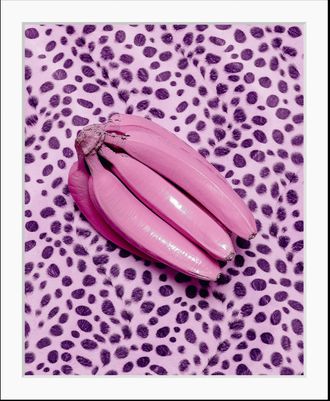 Queence Bild »Jason« Essen Figuren Kunst Lebensmittel Obst Obst Bilder 1 Stk. tlg. HD Premium Poster-Druck inkl. Holzrahmen