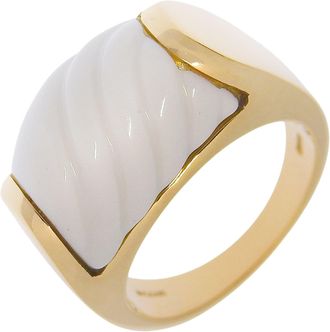 Bulgari Yellow Gold (18K) Ceramic Band Ring (Pre-Owned)