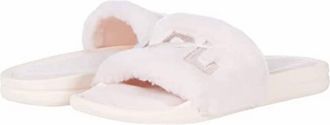 Athletic Propulsion Labs Womens Shearling Slide Sandal In Creme/rose Dust