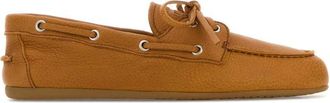 Miu Miu Light Brown Leather Loafers