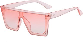 Generic Large Frame Men Outdoor Sunglasses Vacation Women Sports Driving Sun Glasses(Pink)