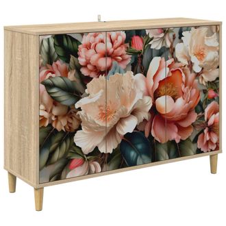vidaXL Aparador Borne Sonoma 102 X 33 X 75 Cm Madera De Ingenier&iacute;a Vidaxl