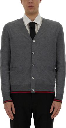 Gucci Grey V-Neck Cardigan