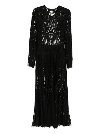 Miau by Clara Rotescu floral-lace maxi dress - Black