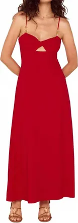 Minkpink Rhodes Twist Maxi Dress In Red