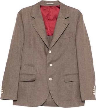 Brunello Cucinelli Button-up blazer - Bruin
