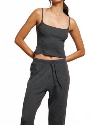 perfectwhitetee Sophie Sweater Cami In Charcoal