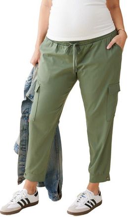 Ingrid & Isabel Under the Bump Drawstring Cargo Pants in Agave at Nordstrom, Size Small
