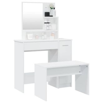 Berkfield Home Modern Dressing Table Set White 86.5x35x136 cm