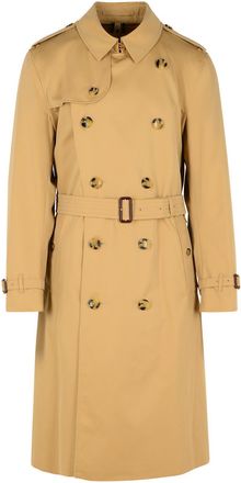 Burberry Long Kensington Beige Cotton Trench Coat