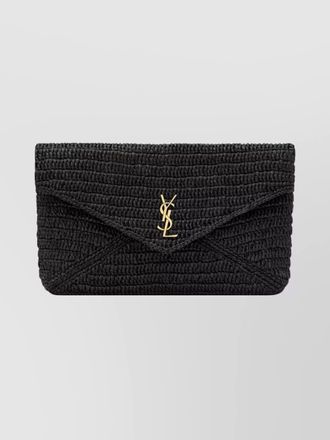 Saint Laurent woven envelope clutch bag design