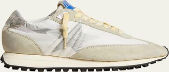 Golden Goose Running Sole Mixed Leather Nylon Sneakers